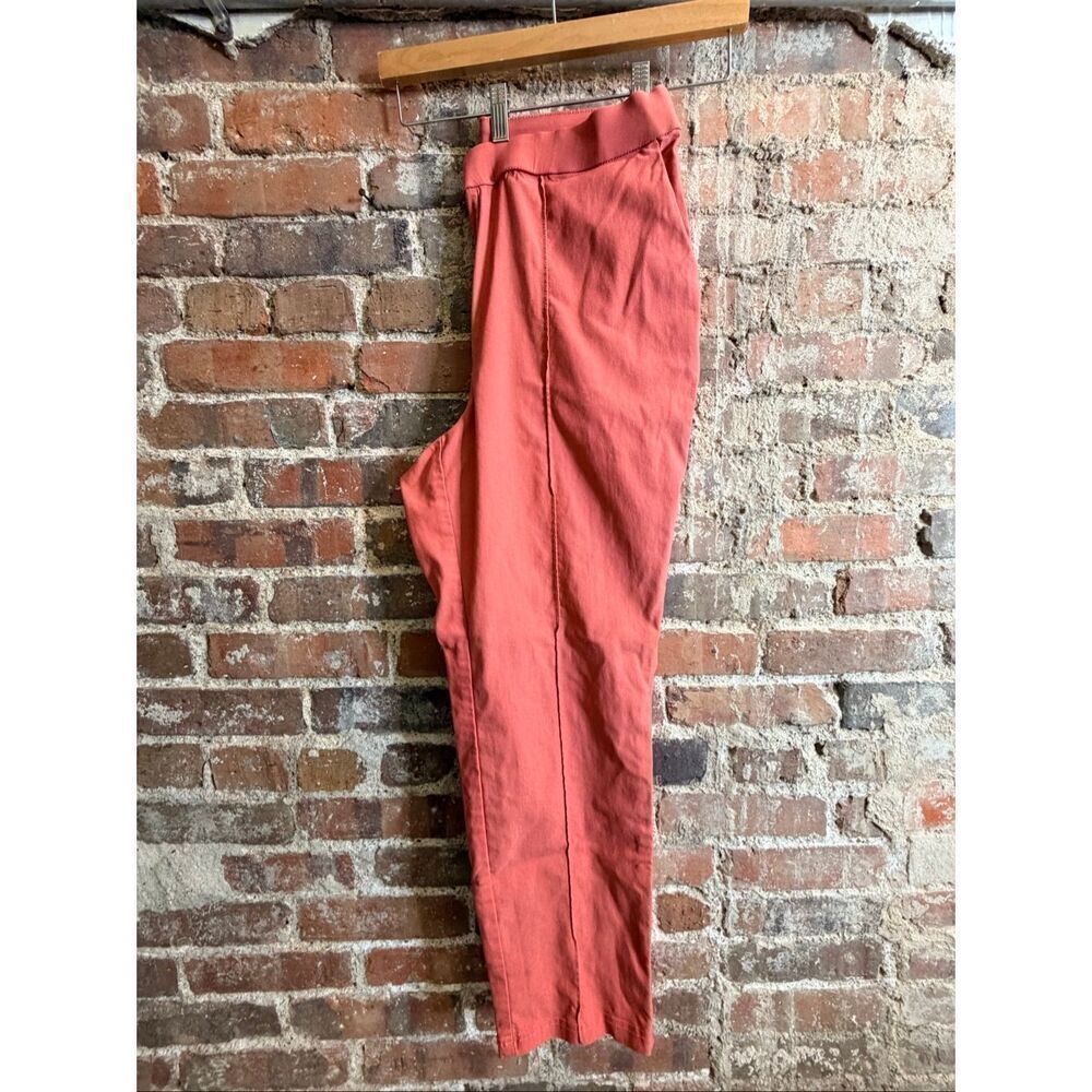 JULES & LEOPOLD • Coral Pink High Waisted Skinny Straight Leg Crop Dress Slacks